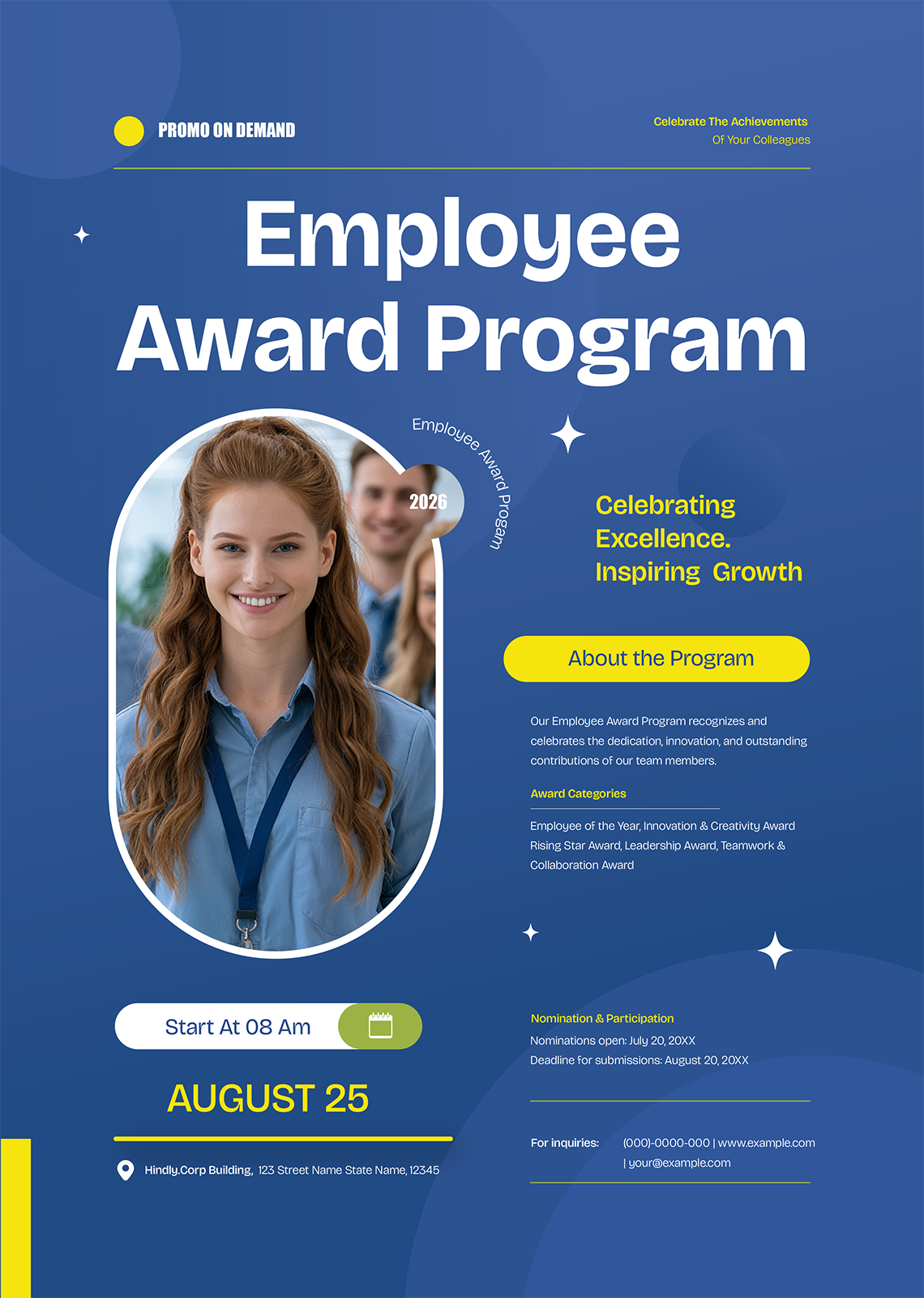 Employees celebrating at a recognition awards event